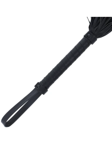 DARKNESS - FOUET DE BONDAGE NOIR 42CM CUIR