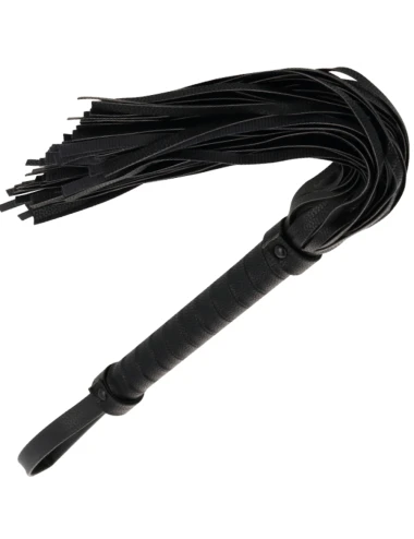 DARKNESS - FOUET DE BONDAGE NOIR 42CM CUIR