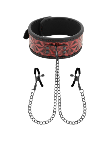BEGME - COLLIER ÉDITION ROUGE AVEC PINCES  TÉLÉMON AVEC DOUBLURE EN NÉOPRÈNE