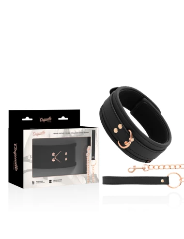 COQUETTE CHIC DESIRE - COLLIER FANTAISIE EN CUIR VÉGAN AVEC BRACELET ET DOUBLURE EN NÉOPRÈNE