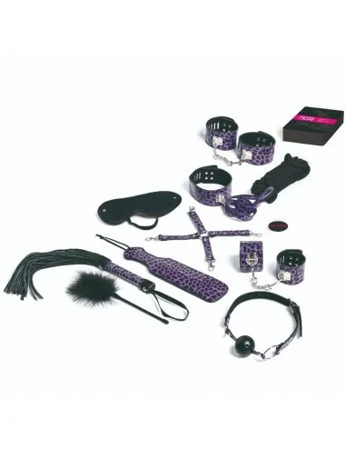 TEASE & PLEASE - SET 13 ACCESSOIRES DE BONDAGE LILAS