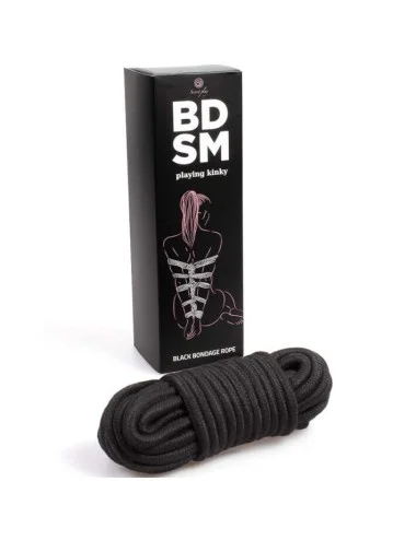 SECRETPLAY - CORDE DE BONDAGE NOIRE  COLLECTION BDSM