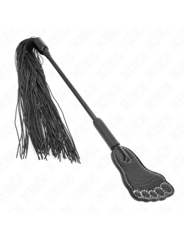 KINK - PAGAIE EN FORME DE PIED AVEC FOUET À GLAND 31 CM