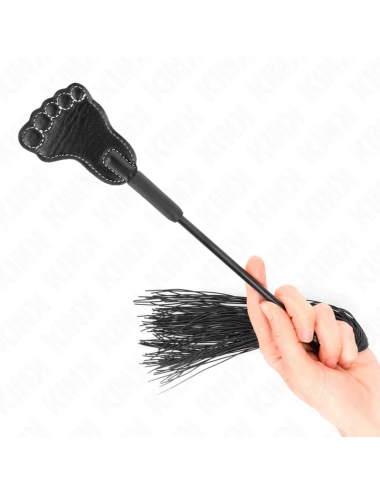 KINK - PAGAIE EN FORME DE PIED AVEC FOUET À GLAND 31 CM