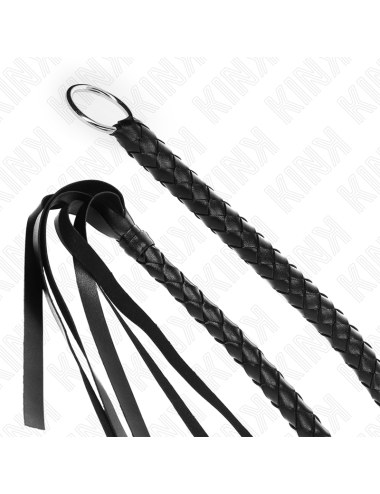 KINK - FOUET SERPENT AVEC ANNEAU À MAIN NOIR 65 CM