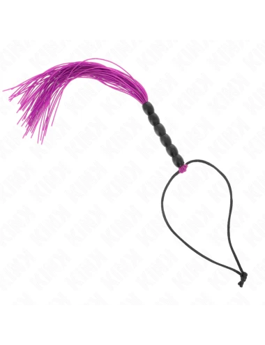 KINK - MINI FOUET EN SILICONE AVEC 6 BILLES VIOLES 26 CM