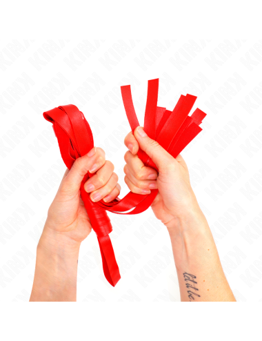 KINK - Fouet à queue large rouge 48,5 CM