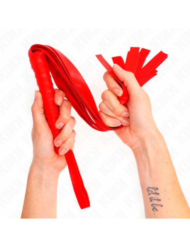 KINK - Fouet à queue large rouge 48,5 CM