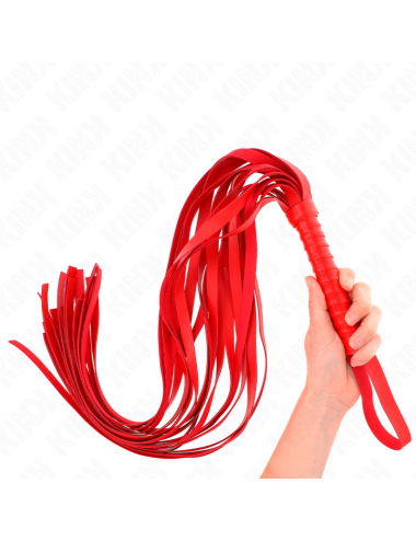 KINK - FOUET ROUGE MANCHE COURT LONG QUEUE 70 CM