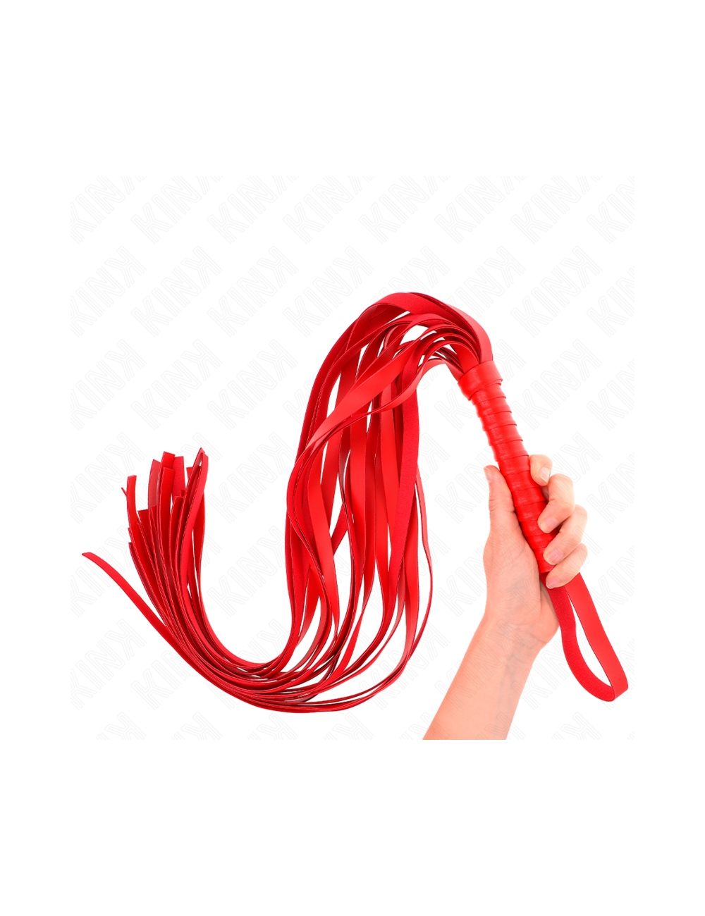 KINK - FOUET ROUGE MANCHE COURT LONG QUEUE 70 CM KINK - FOUET ROUGE MANCHE COURT LONG QUEUE 70 CM
