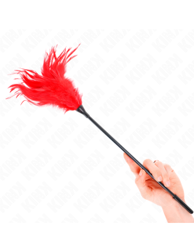 KINK - PLUSIEURS PLUMES DE CHATOUILLES ROUGES 45 CM