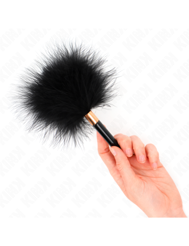 KINK - PLUMES CHACOULES EN MÉTAL DORÉ NOIR 18 CM