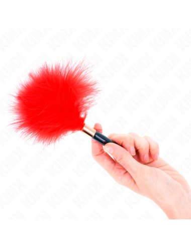 KINK - PLUMES CHACOULES EN MÉTAL ROUGE OR 18 CM