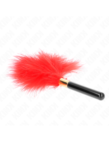 KINK - PLUMES CHACOULES EN MÉTAL ROUGE OR 18 CM