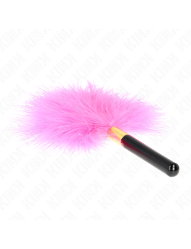 KINK - PLUMES TICKLE EN MÉTAL DORÉ FUCHSIA 18 CM