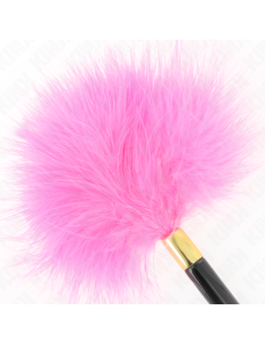 KINK - PLUMES TICKLE EN MÉTAL DORÉ FUCHSIA 18 CM