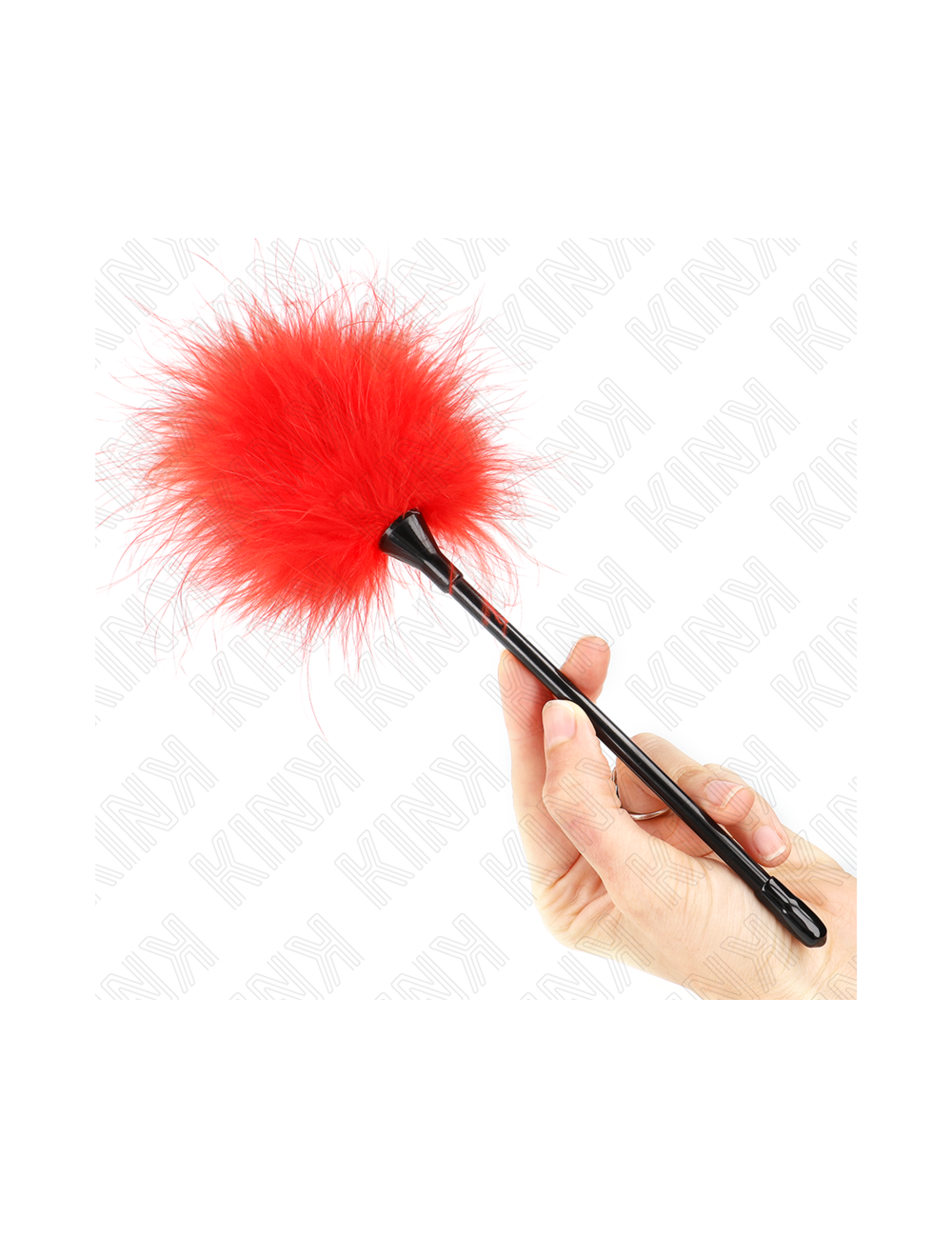 KINK - PLUMES TICKLE ROUGES UTILISÉES POUR LE KIT BONDAGE 27 CM