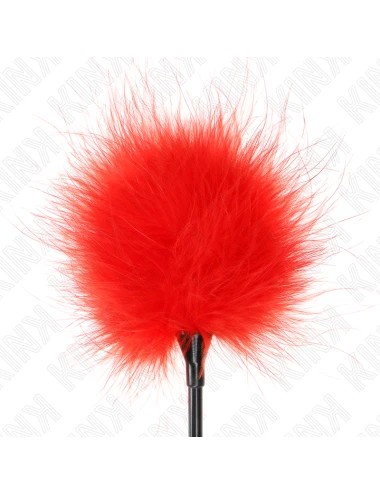 KINK - PLUMES TICKLE ROUGES UTILISÉES POUR LE KIT BONDAGE 27 CM