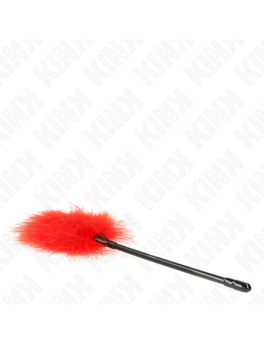 KINK - PLUMES TICKLE ROUGES UTILISÉES POUR LE KIT BONDAGE 27 CM