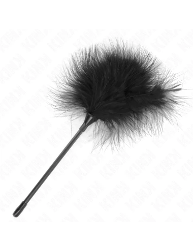 KINK - PLUMES TICKLE NOIRES UTILISÉES POUR LE KIT BONDAGE 27 CM
