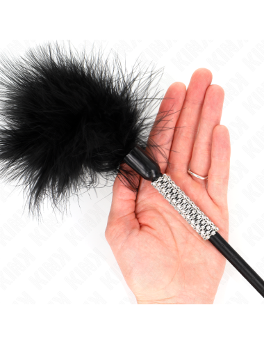 KINK - PLUMES CHACOUILLES AVEC MANCHE STRASS 50 CM