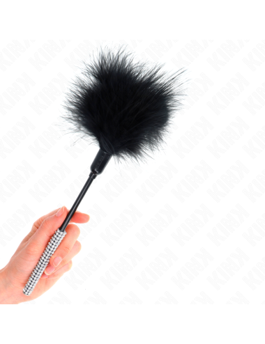 KINK - PLUMES CHACOUILLES AVEC MANCHE STRASS 27 CM