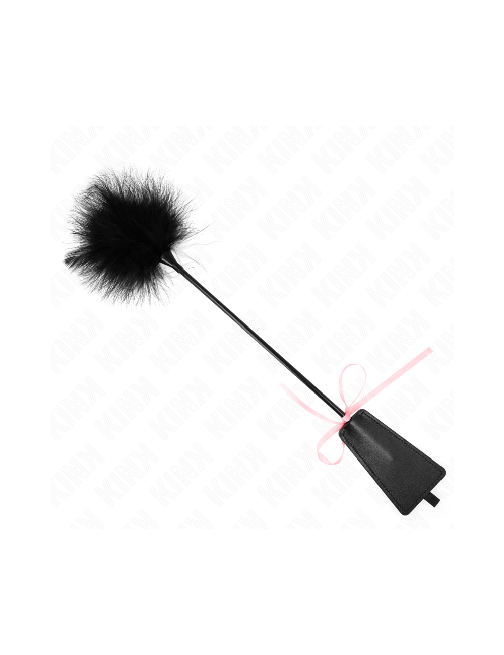 KINK - PLUMES CHACOUILLÉES AVEC NOEUD DE RUBAN ROSE 49 CM