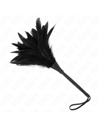KINK - Fouet à pompon en silicone forme rose 45 cm