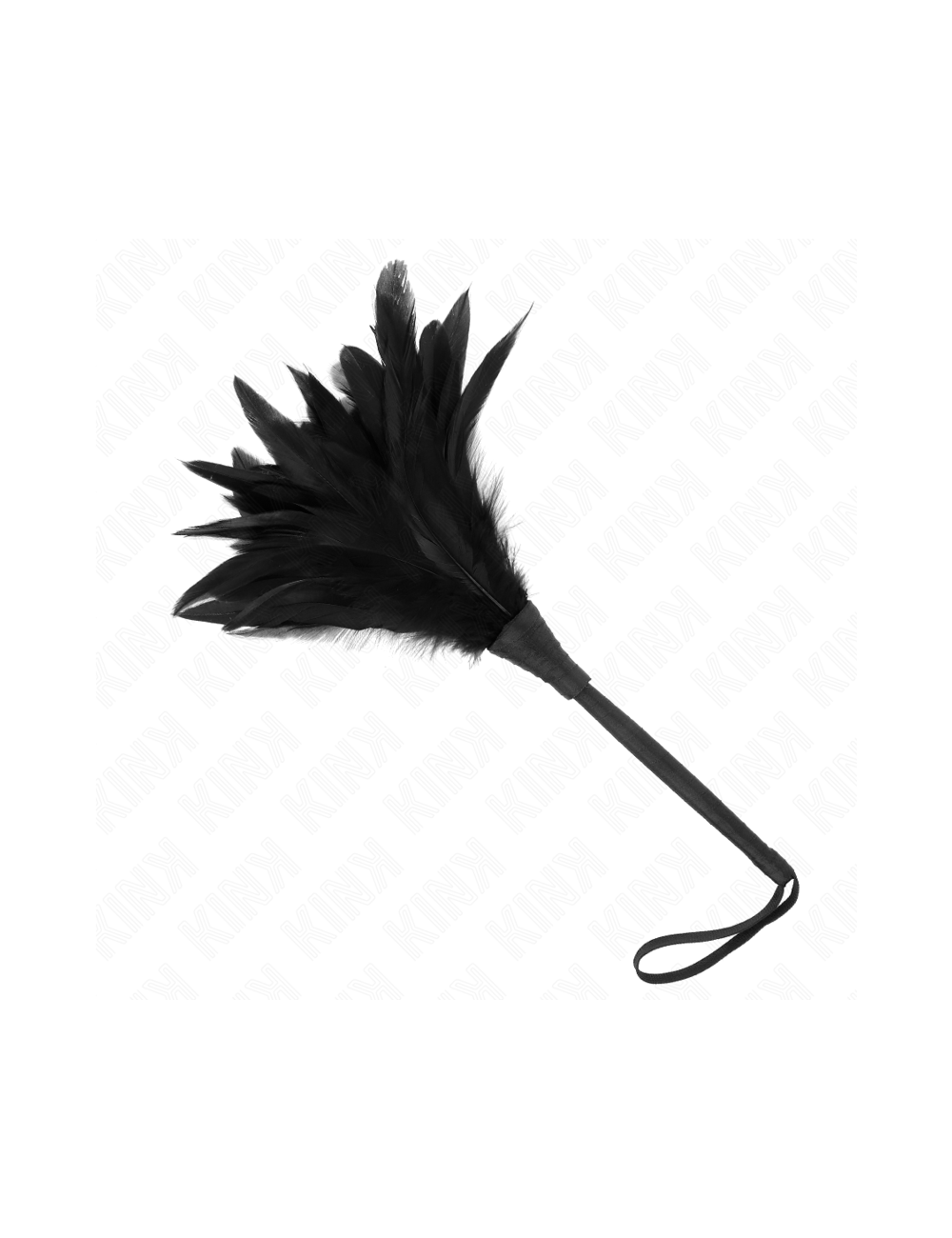 KINK - Fouet à pompon en silicone forme rose 45 cm