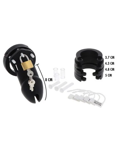 HIDDEN DESIRE - EXTREME CAGE DE CHASTETÉ SILICONE TAILLE L NOIR