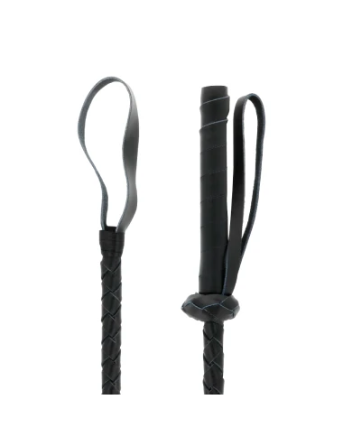 DARKNESS - FOUET BDSM FÉTICHISTE EN CUIR 60CM