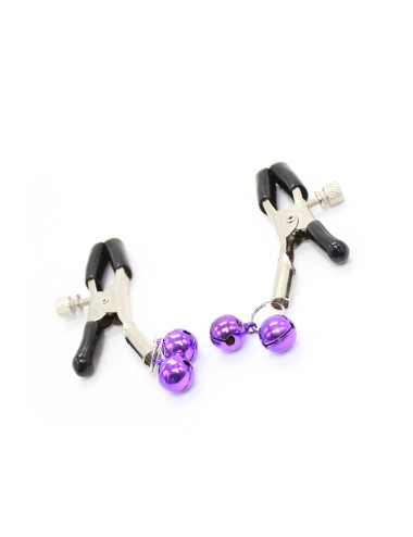 OHMAMA FETISH - Pinces à tétons AVEC CLOCHE LILAS