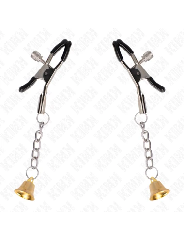 KINK - PINCES À TÉLÉMON PENDENTIF CLOCHE OR 6 CM