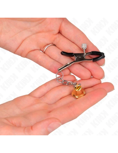 KINK - PINCES À TÉLÉMON PENDENTIF CLOCHE OR 6 CM