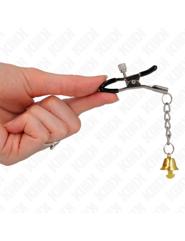KINK - PINCES À TÉLÉMON PENDENTIF CLOCHE OR 6 CM
