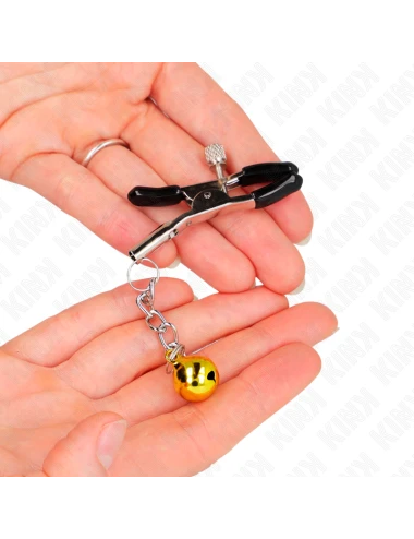 KINK - PINCES À METON PENDENTIF JINGLE BELL OR 6 CM