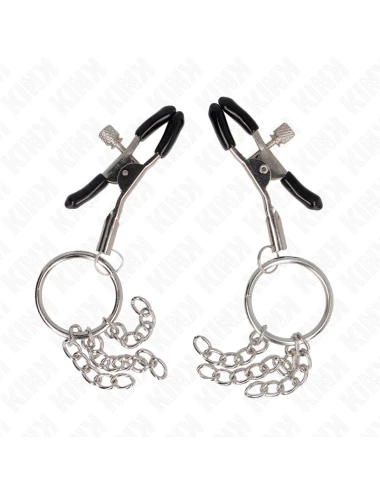 KINK - PINCE A METON O RING ET PETITE CHAINE ARGENT 6 CM