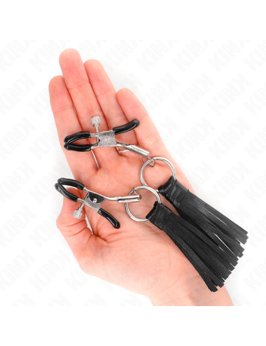 KINK - PINCES À TÉLÉMONS À PAMPONS EN CUIRETTE 6 CM
