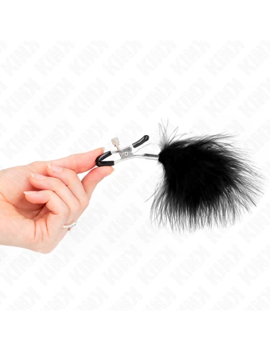 KINK - PINCE À METON PLUME NOIR 7 CM