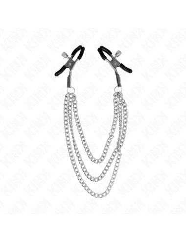 KINK - PINCES À METELIER AVEC 3 CHAÎNES ARGENT 20/23/28 CM