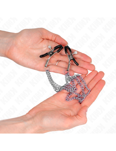 KINK - PINCES À METELIER AVEC 3 CHAÎNES ARGENT 20/23/28 CM