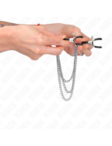 KINK - PINCES À METELIER AVEC 3 CHAÎNES ARGENT 20/23/28 CM