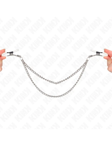 KINK - PINCES À METELIER AVEC 2 CHAÎNES FINES ARGENT 20/23 CM