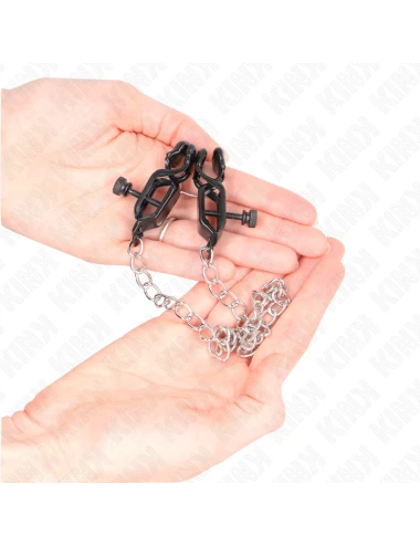KINK - PINCES À TAMELON CHAÎNE PLATE ARGENT 30 CM