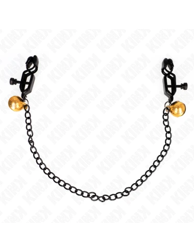 KINK - PINCES À METON CHAÎNE PLATE ET CLOCHE ARGENT 30 CM