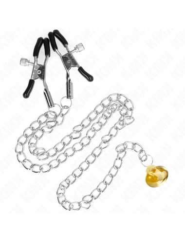 KINK - PINCES À TÉLÉTON CHAÎNE AVEC PENDENTIF CORNE 30 CM