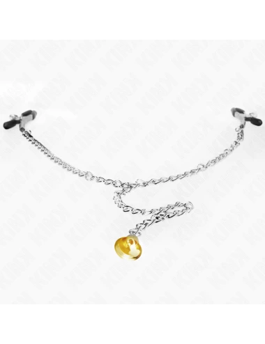 KINK - PINCES À TÉLÉTON CHAÎNE AVEC PENDENTIF CORNE 30 CM