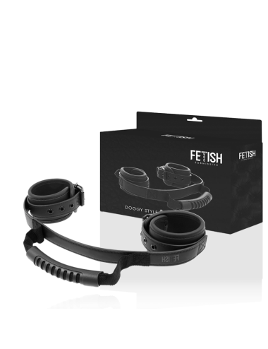 FETISH SUBMISSIVE - MENOTTES DOUBLURE NOPRÈNE AVEC POIGNÉE