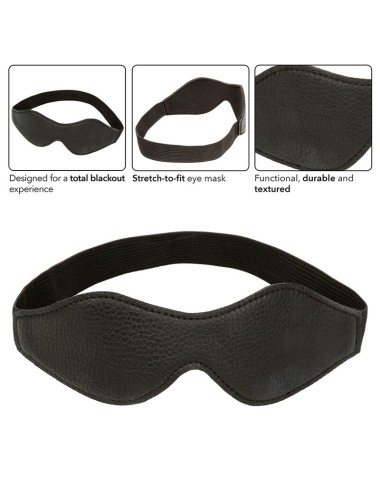 CALEXOTICS - NOCTURNAL MASQUE POUR LES YEUX EN CUIR PVC NOIR