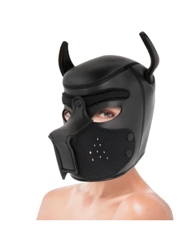 DARKNESS - MASQUE POUR CHIEN EN NÉOPRÈNE AVEC MUSEAU AMOVIBLE L